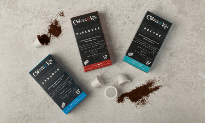 Plastic free and eco-friendly coffee pods