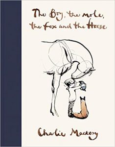 A book called The boy the fox the mole and the horse by Charlie Mackesy